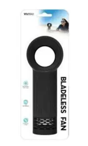 Vivitar Bladeless Fan Handheld Portable Rechargeable Fan 3 Speeds