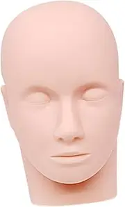 "Abbraccia" Eyelash Extension Mannequin Head,Practice Training Head,with Mount Hole (Skin Colour) Stable Cosmetology Doll for Beginners