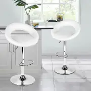 2x ALFORDSON Bar Stools Ovadia Gas Lift White