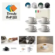 3 oz Espresso cups set of 4 - Thick walled stoneware espresso cup set - Itali...