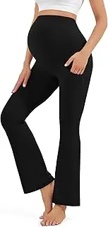 [Blisset] Women's Maternity Pants with Pockets Over The Belly Pregnancy Bootcut Yoga Pants for Work Casual