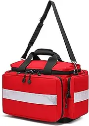 Professional Medical Emergency Bag, First Aid Kits Bag,Multiple Compartment Kit Carrier First Responder Trauma Bag for Home Health Nurse, Community Care, EMT, EMS