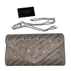 D'Margeaux Evening Bag Champagne Glitter Envelope Clutch Crossbody Holiday Party