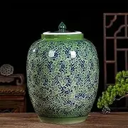 Airtight Sugar Rice Storage Container, Food Ceramic Jar for Rice, Flour Grain and Rice Storage Box, Large Capacity Storage Porcelain, for Flour, Nuts, Snacks, Rice.