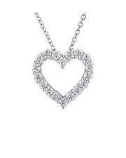 14K 1.50 ct. tw. Lab Grown Diamond Heart Pendant