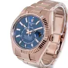 Rolex Sky-Dweller 42mm Everose Gold Blue Index Dial Fluted Bezel 336935