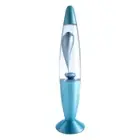 Lava Motion Lamp Rocket Shape Blue Metallic