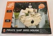 The Home Depot Wooden Pirate Ship Bird House Kit 2010 New Open Box Rare