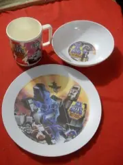FRESH INDIANA FIND-GO BOTS- PLATE-CUP AND BOWL- ALL ARE NEW