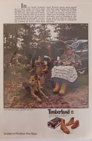 1978 Double Sided Timberland Boots/Angle Flight Clothing Print Ad FREE SHIPPING