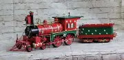 Vintage Toy Train Model Trains Simulation Locomotive Red amp; Green Decor Figure