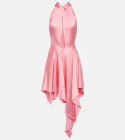 [Stella McCartney] Stella McCartney Cutout asymmetric halterneck dress AU 2 pink