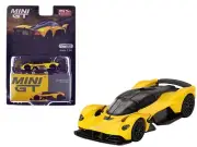 ASTON MARTIN VALKYRIE SUNBURST YELLOW 1/64 DIECAST MODEL CAR BY MINI GT MGT00744