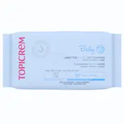 Topicrem Baby - Cleansing Water Wipes - Fragrance Free - 60 Wipes