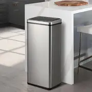 Oikiture 60L Motion Sensor Bin Automatic Rubbish Trash Can Kitchen Silver