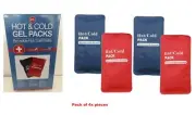 4 Ice Pack and Wrap- Reusable Hot Cold Compress Gel for Knee Muscle Pain Relief