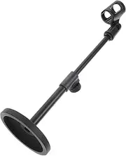 HONITANO Desktop Mic Stand with Heavy Metal Disc Base Extendable Height for Live Streaming Wireless Microphone Use and