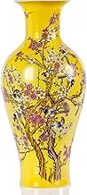 Qinlang 14 in Ceramic Vases for Flowers, Yellow Flower Vase for Centerpieces