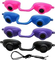 (Assorted) - EVO FLEX Sunnies Flexible Tanning Bed Goggles Eye Protection UV Glasses 4 Pack (Assorted)