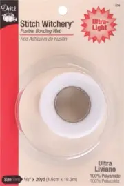 Dritz 226 Stitch Witchery Fusible Bonding Web Ultra-Light-.625"X20yd