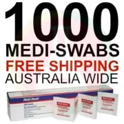 1000 Medi Swabs ALCOHOL Wipes 70% isopropyl Sterile Skin Prep AMADA FIRST AID
