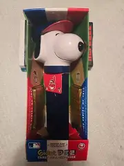 GIANT MLB INDIANS SNOOPY PEZ CANDY ROLL DISPENSER! PLAYS MUSIC! NEW IN BOX!