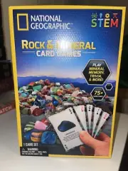 National Geographic - STEM - Rocks & Minerals Card Games Free Ship, New