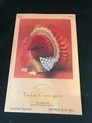 VTG Hallmark Thanksgiving Turkey Paper Honeycomb Decoration Fancy Centerpiece