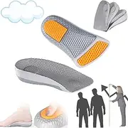 [ChilMo] Height Increase Insoles, Heel Lift Pad, Shock Absorption Heel Cushion Pads, Height Lift Shoes Inserts Arch Support Orthotic Insoles for Men & Women 1 Pair M(2.5cm Height)