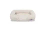 Charlie's Teddy Fleece Memory Foam Sofa Dog Bed with Bolster Cream (Small, Medium, Large)
