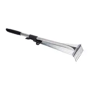 Adjustable Head Garden Lawn Leaf Rake with Telescopic Handle