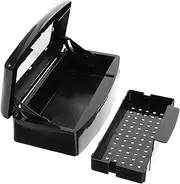 HAKIDZEL Manicure Nail Art Tools Sterilizer Box Durable Organizer for Nail Clippers and Accessories Easy Clean Removable Tray for Home and Salon Use Practical Storage