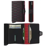 Secrid Twinwallet Compact RFID Wallet - Black / Red