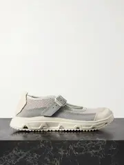 [Salomon] Salomon - Rx Marie Jeanne Collapsible-heel Mesh And Nubuck Sneakers - Gray - UK 7 UK 7 Gray