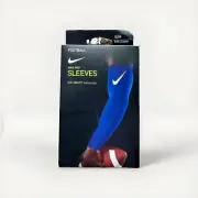 NIKE Pro Football Sleeves S/M Blue/White Dri-fit Adult New In Box