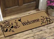 Welcome Bird Doormat Door Mat Coir & Rubber 90x45cm