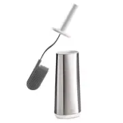 Joseph Joseph Flex Bathroom Toilet Cleaning Brush/Holder/D Shaped Bristles Steel