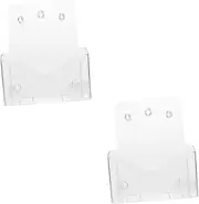 LALAFINA 2pcs File Storage Box Pride Accessories Wall Mountable Wall Mount Brochure Holder Magazine Holder Pamphlet Display Stand Flyer Display Stand Tabletop File Rack Transparent Acrylic