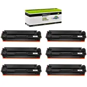 6PK Black CF500A 202A Toner Fits for HP Color LaserJet Pro M254dn M254nw Printer