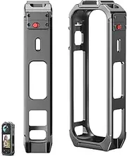 Camera Cage for Insta.360 X5, Magnetic Quick-Release Frame with Side-Window Access | Dual Cold Shoe Ports and 1/4" Threads Interface, for Insta.360 X5 Frame (Metal)