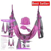 Anti-Gravity Yoga Swing Kit for Strength & Flexibility - Perfect Gift in Pink