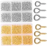 Practical Jewelry Eyelet Screws 9mm DIY Eye Screw Hooks for Beaded Chains DIY Crafts Necklaces Bracelets