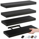 Floating Shelves for Wall, 4 Sets Wall Shelves Wall Mounted Display Black