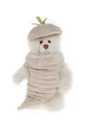 Charlie Bears 2023 Lancer Teddy Bear White Plush Fancy Dress Veggie Patch