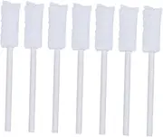 KOMBIUDA 10pcs Mouth Care Gauze Brushes for Oral Hygiene Soft Swabs for Boy Girl Safe Cleaning Tools White