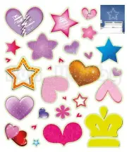 Glow Stickers Cute Star Heart Shapes Glow In The Dark Stickers Cute Shapes