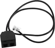 OSALADI Phone Cord Extension Rj9 Adapter Phone Splitter Cable for Telephones Black