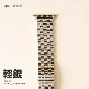 【出清下殺】亮面五珠鋼不鏽鋼 Apple watch通用錶帶 蘋果錶帶 Ultra S8 S7 S6 S5 SE SE2