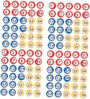 Totority 4sets Artistic Entertainment Game Balls Bright Plastic Raffle Balls for Parties 30pcs*4