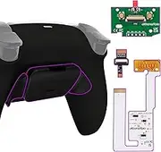 eXtremeRate Black Back Paddles Programable Rise V3 Remap Kit for PS5 Controller BDM-030 040 050, Upgrade Board Redesigned Bottom Shell Back Buttons Attachment for PS5 Controller - NO Controller